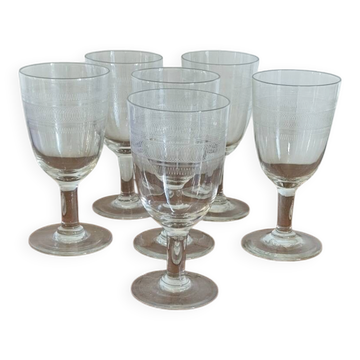 Set of vintage bistro glasses