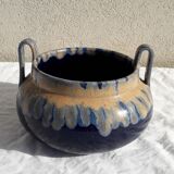 Signed stoneware pot cover