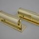 Set of Two Functionalist Brass Wall Lights, 1930s, Restored