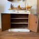 Antique Parisian sideboard in patinated beige wood