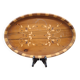 Plateau ovale bois fleurs