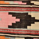 4x6 Red Pink Persian Kilim Rug, 131x196Cm