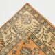 Tapis vintage à motifs floraux orange et noirs