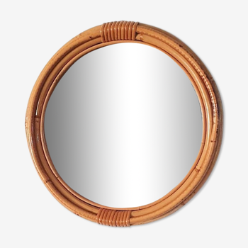 Miroir en rotin 36cm