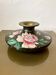 Painted terracotta vase signed with rose motifs, 1950s-1960s.