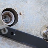 Wall sconce with two chrome lights from the 70s