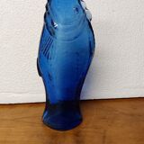 Carafe, bottle blue fish colbat