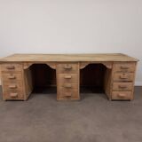 Double oak desk