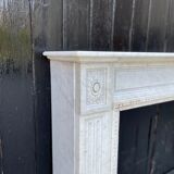 Louis XVI fireplace in Carrara marble