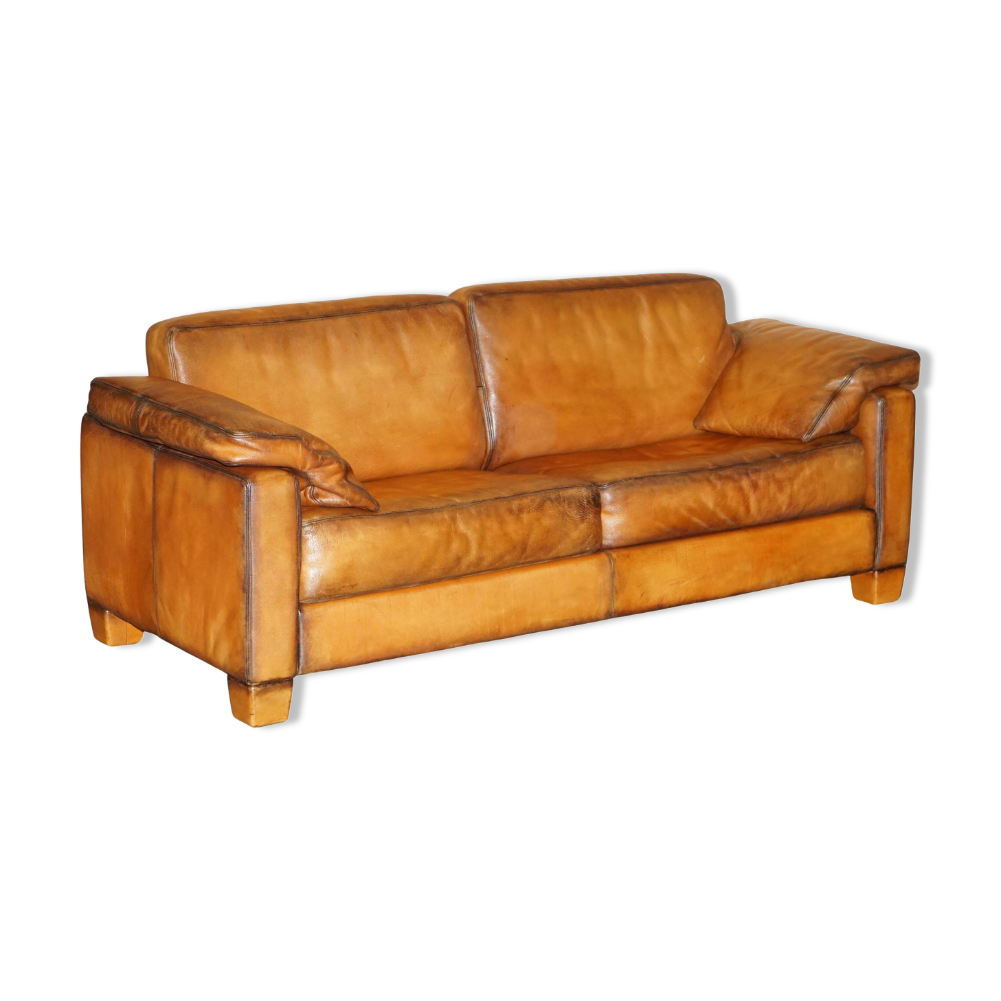 Three-seater sofa De Sede DS17 in restored leather.