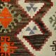 4x6 Red & Green Geometric Persian Kilim Rug, 132x194Cm