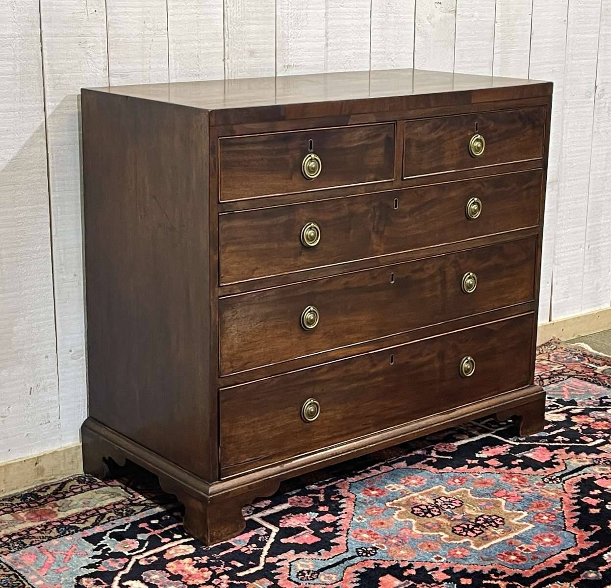 19th-century English mahogany commode