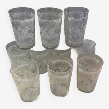 Verres à eau vintage