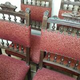 Série de 6 chaises retapissées style Renaissance