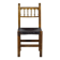 Chaise brutaliste bois et cuir espagnol, 1950
