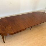 Swiss Biedermeier Extendable Dining Table in Walnut and Brass, 1820s