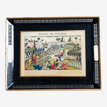 Painted sheet metal top Napoleon III, decoration "The Battle of the Pyramids", Bonaparte
