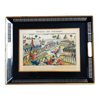 Painted sheet metal top Napoleon III, decoration "The Battle of the Pyramids", Bonaparte