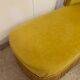 Yellow velvet meridian bench
