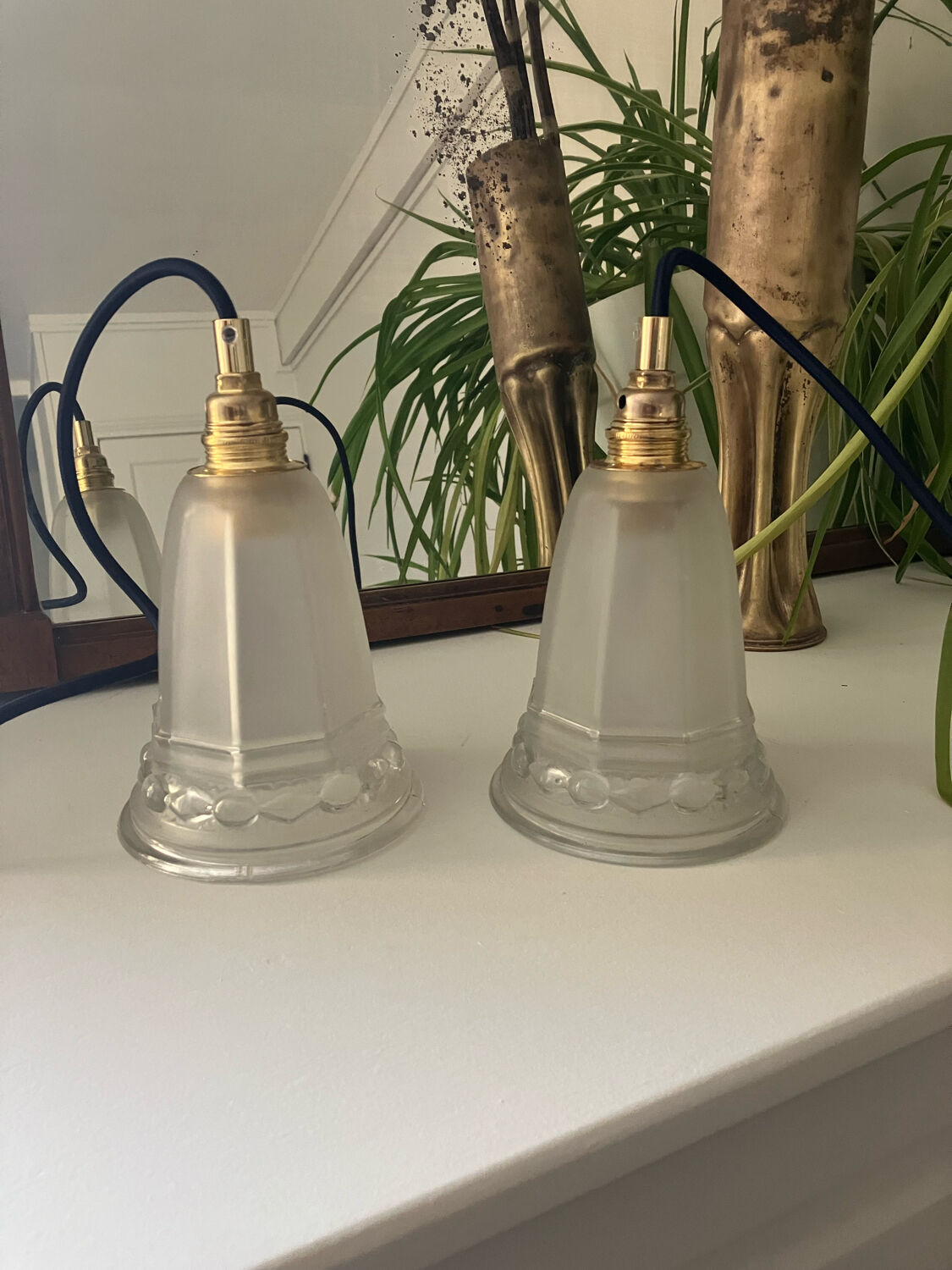 Pair of vintage walkable lamps