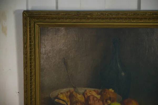 Oil painting on canvas, still life, signed C. Declercq, 1893