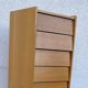 Vintage 1960s chest of drawers with compass legs and 6 slanted drawers