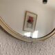 Vintage mirror 1960 free-form asymmetrical rearview mirror - 40 x 26 cm