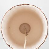 Ceramic Trompe L'Oeil Wicker Table Lamp with New Woven Cream Cord Lampshade