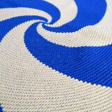 Tapis contemporain ora tressé en coton (77cm), édition unique