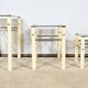Beige Metal Nesting Tables, attributed to Yves Boutboul – 1970