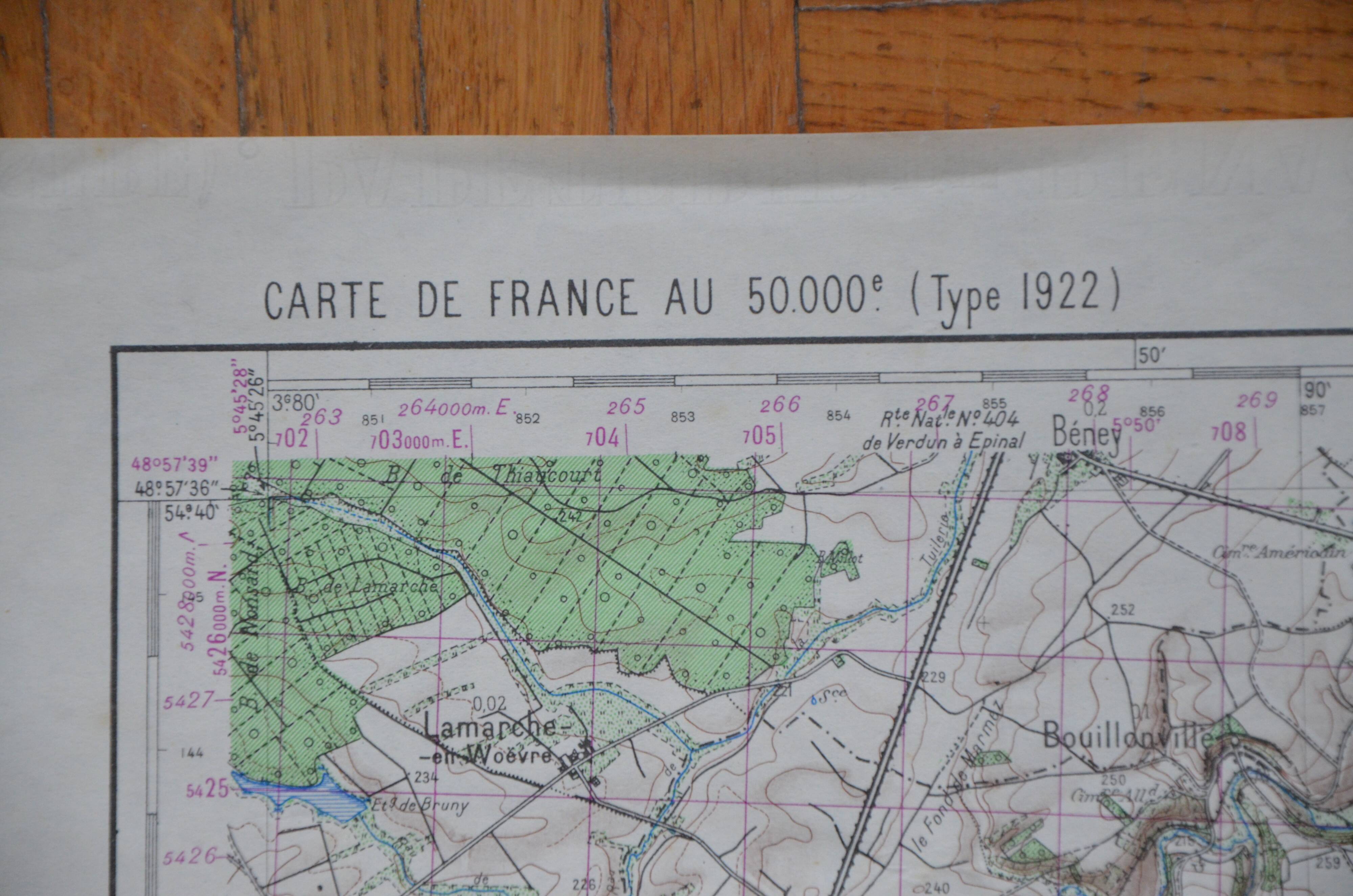 Vintage map of Pont-à-Mousson