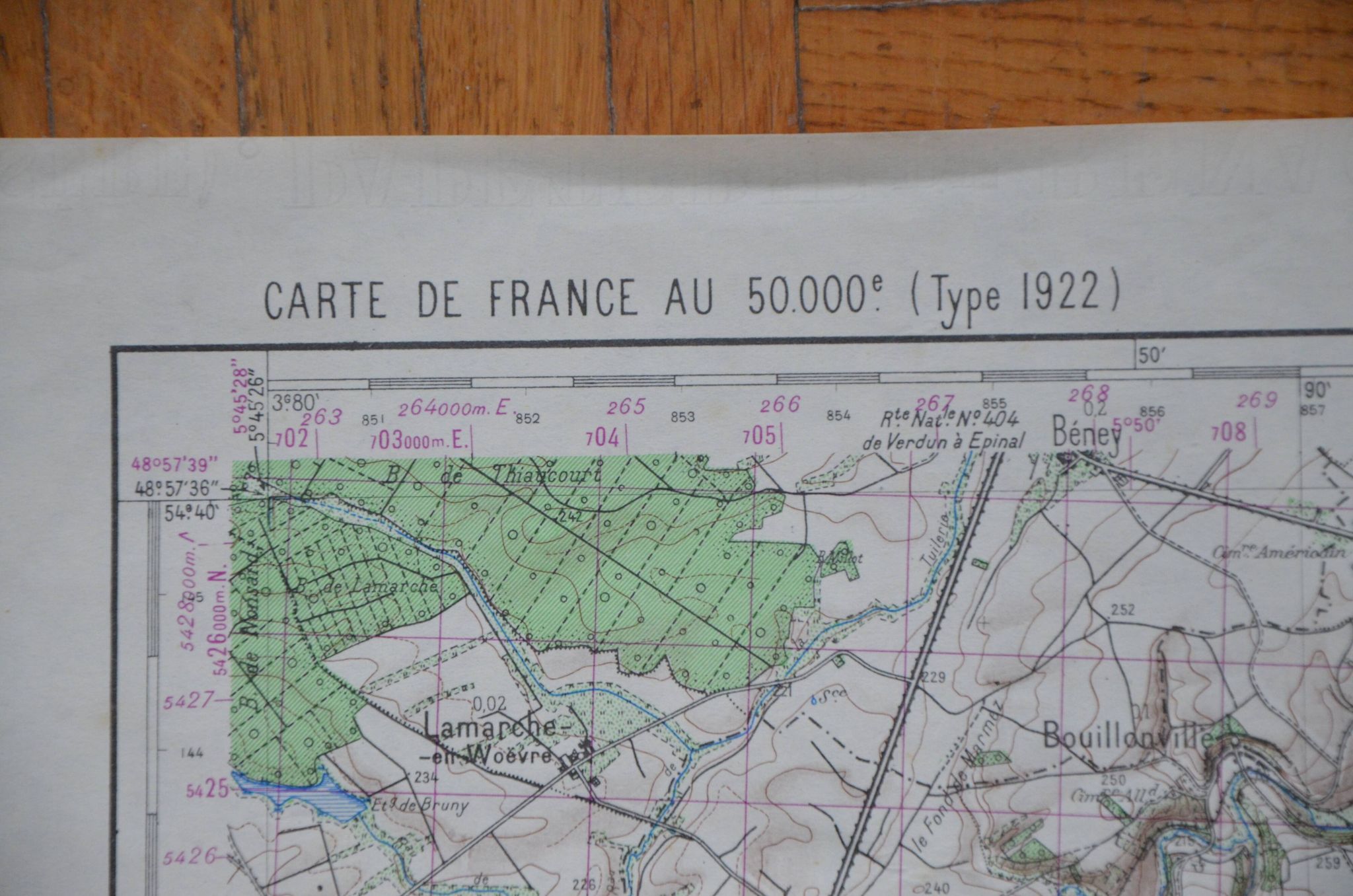 Vintage map of Pont-à-Mousson