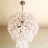 Lustre transparent en verre de murano « ricci »
