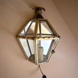 Mirror wall lamp, brass 50s