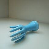 Vintage light blue ceramic hand