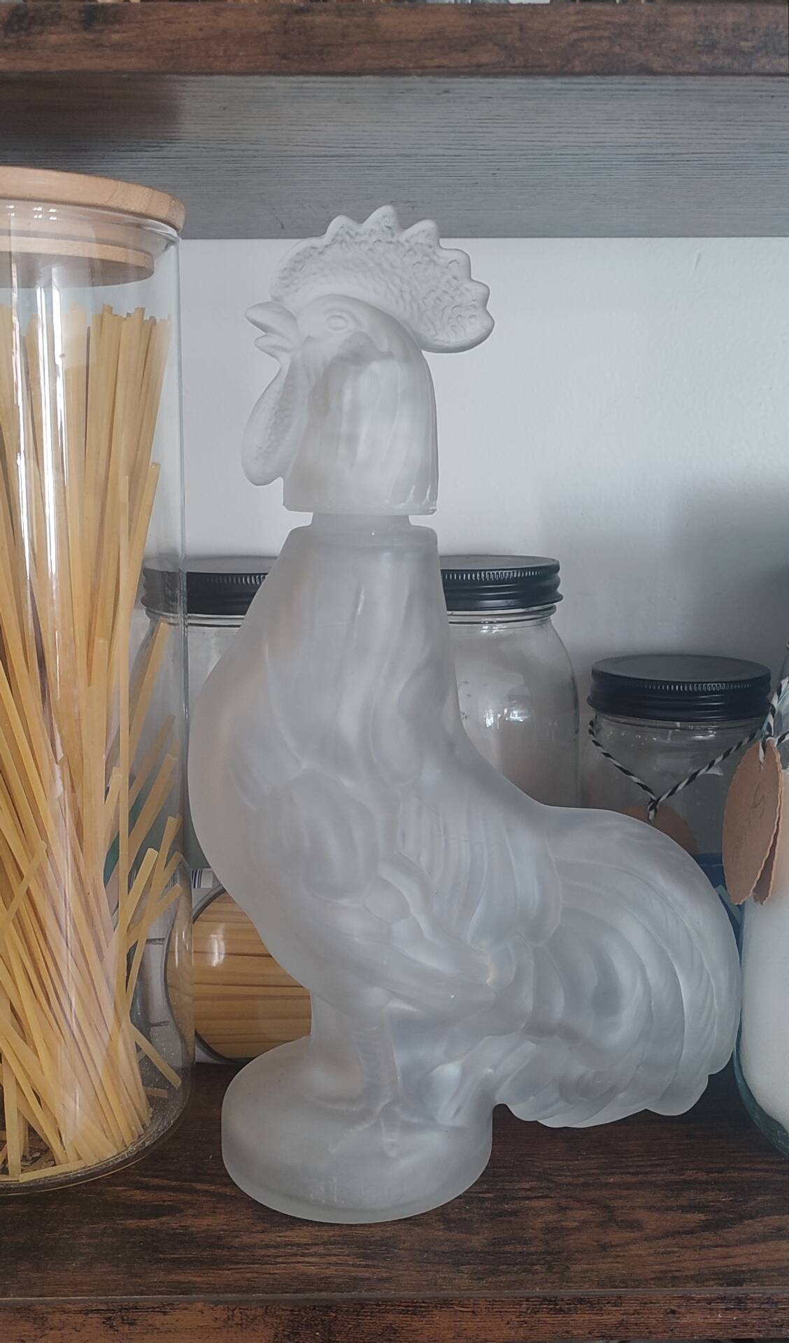 Zoomorphic carafe (28 cm) in Italian frosted glass - 1970s