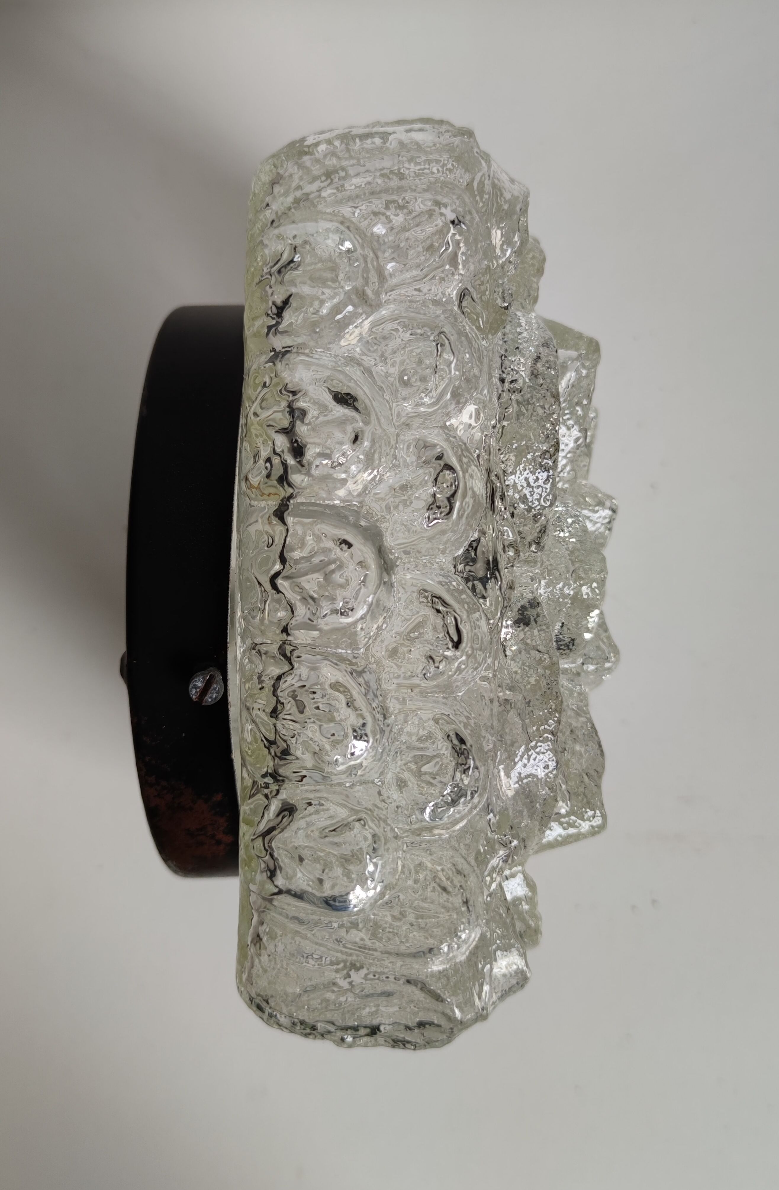 Flower-shaped glass ceiling lamp