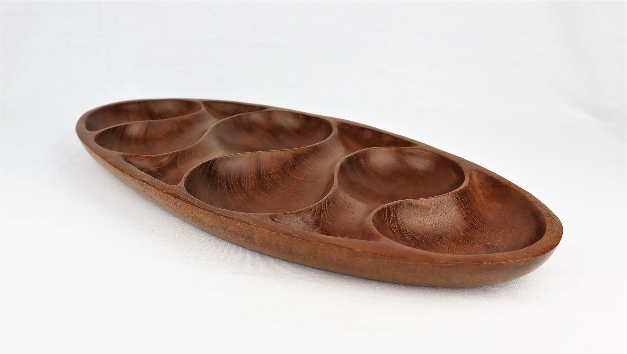 Plateau en teck Laur Jensen vintage 1960