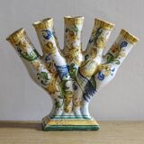 Italian Maiolica Ceramic Tulip Vase or Tulipière