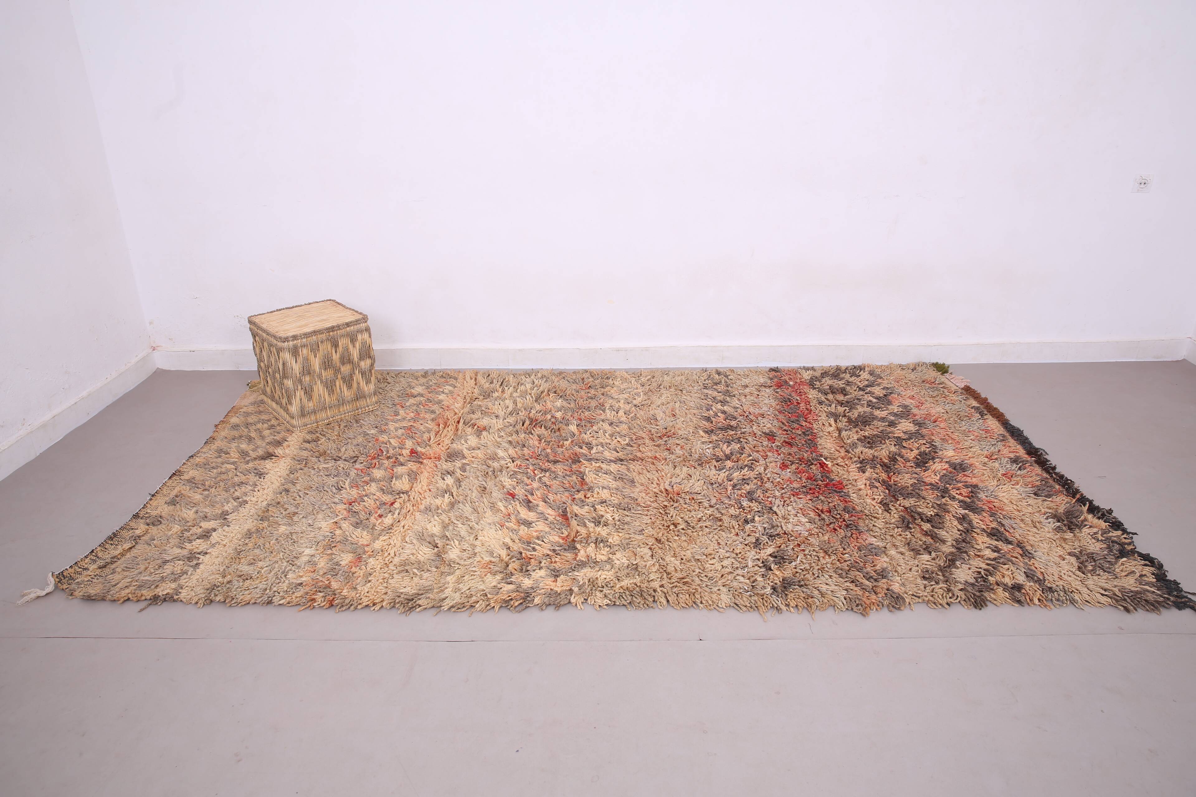 Shag Vintage Moroccan Rug 166 x 318 cm - Old Berber Wool rug handmade