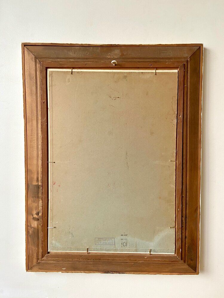 Framed floral oil painting