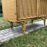 Vintage rattan cabinet