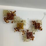 Modernist Venini Patchwork Hand Blown Panel by Toni Zuccheri from 70s
