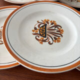 Set of 6 dessert plates Creil and Montereau model Œillet – Vaisse