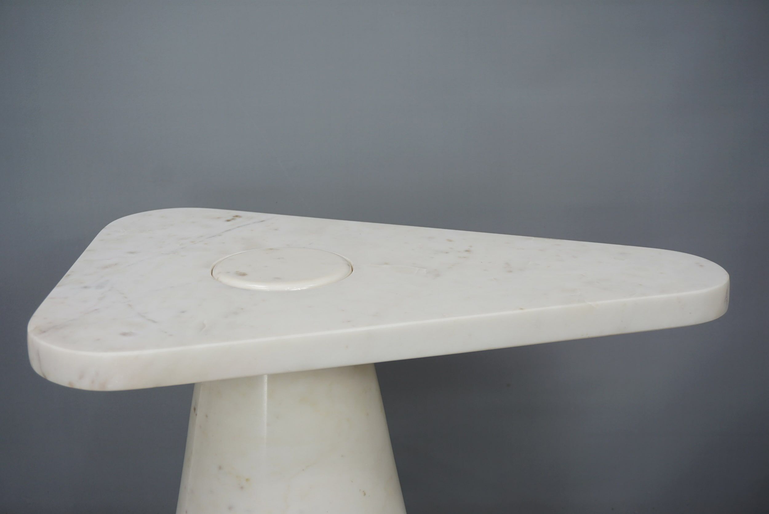 White marble side table