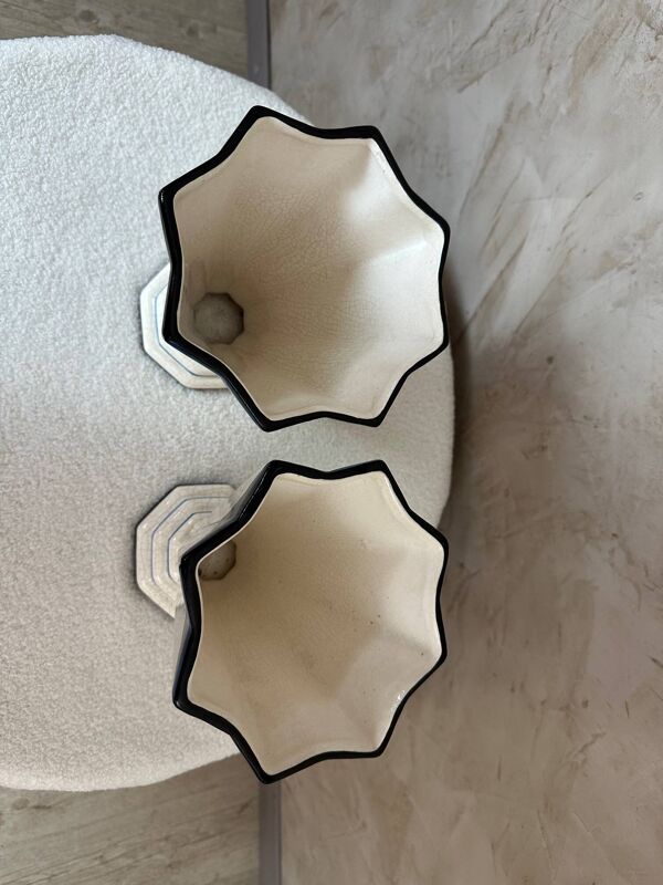 Paire de vases Longwy