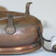 Copper planter, brass and ceramic handles