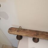 Vintage wooden coat rack with 4 hooks