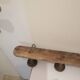 Vintage wooden coat rack with 4 hooks