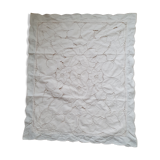 Housse de coussin crème broderies fleurs